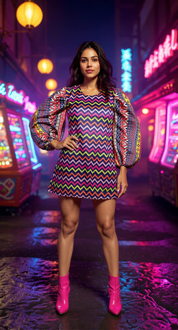 Fiafia Premium Raw Silk Party Wear Dress