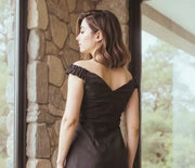 Women's Premium Black Party Wear One-Piece Dress